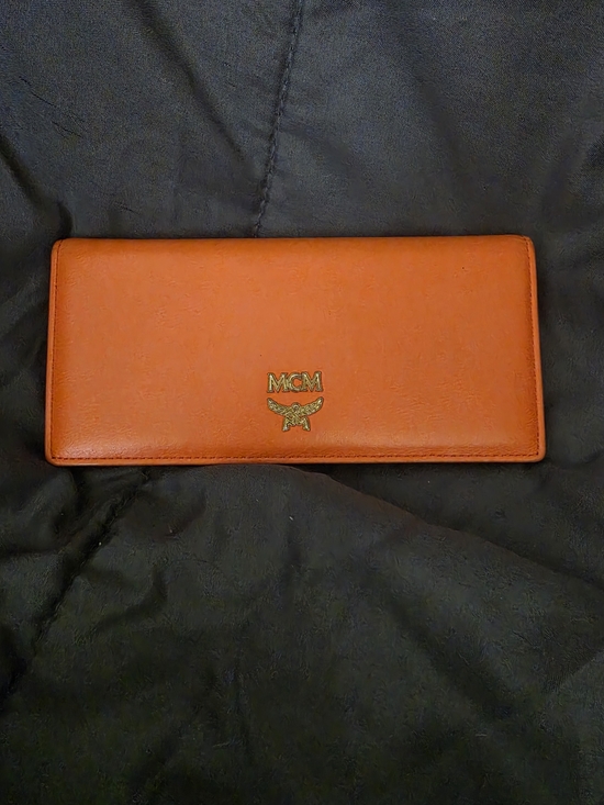 MCM Handbags - MCM Orange Leather Long Wallet
